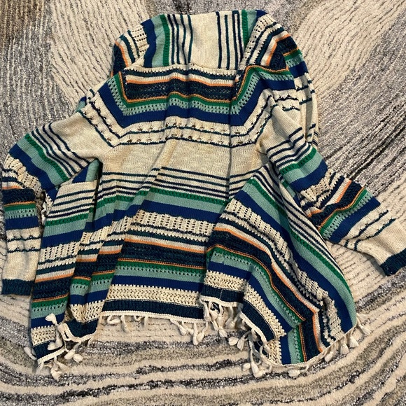 LA FEE VERTE Fringe Striped Knit Sweater - Anthropologie - Picture 2 of 5